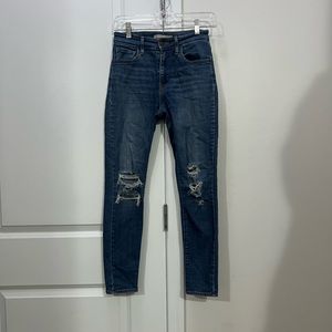 Levi’s Blue Denim 721 High Rise Skinny Jeans Size 24 US $70